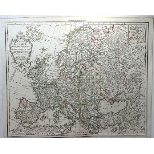 Old map image download for Carte D'Europe Dressee pour L'Instruction. . .