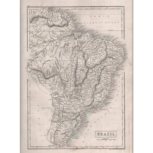 Old map image download for Brazil.