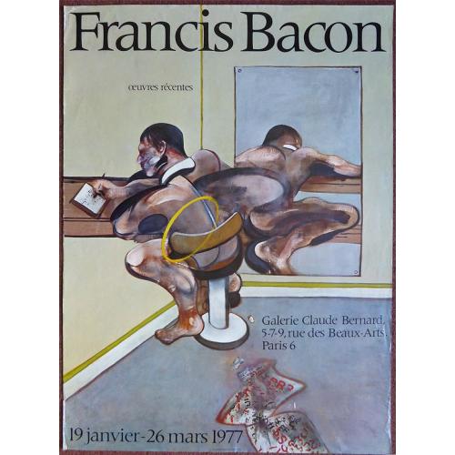 Old map image download for Francis Bacon - oeuvers recentes - Galerie Claude Bernard - Paris 19 janvier - 26 mars 1977.
