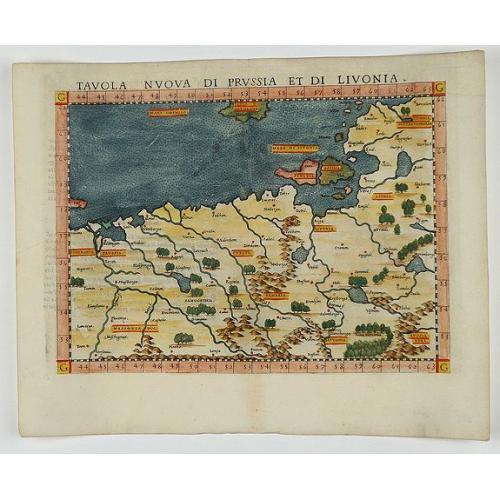 Old map image download for Tavola nuova Prussia et di Livonia&#8203;.