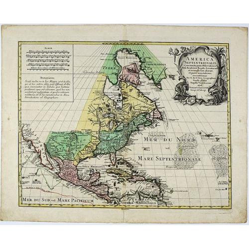 Old map image download for America Septentrionalis Concinnata juxta Observationes . . .