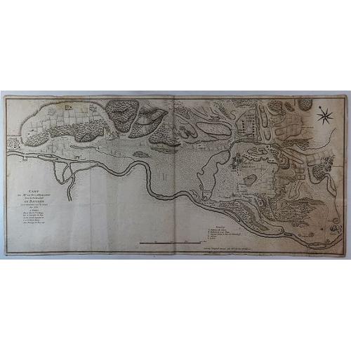 Old map image download for Camp de Mr. le Duc D'Harcourt Pres de Deckendorf en Baviere.