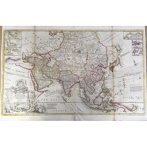 Old map image download for To the Right Honourable William Lord Cowper, Lord High Chancellor of Great Britain. This Map of Asia According to ye Newest and Most Exact Observations is Most Humbly Dedicated ...'