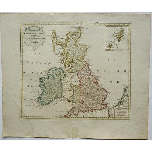 Old map image download for Nieuwe Kart van de Eilanden van Groot Brittannien great Brittannien. . .