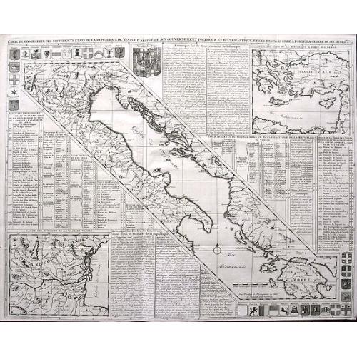 Old map image download for Carte de geographie des differents etats de la Republique de Venise. . .