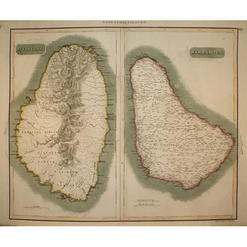 Old map image download for West India Islands: St. Vincent & Barbadoes