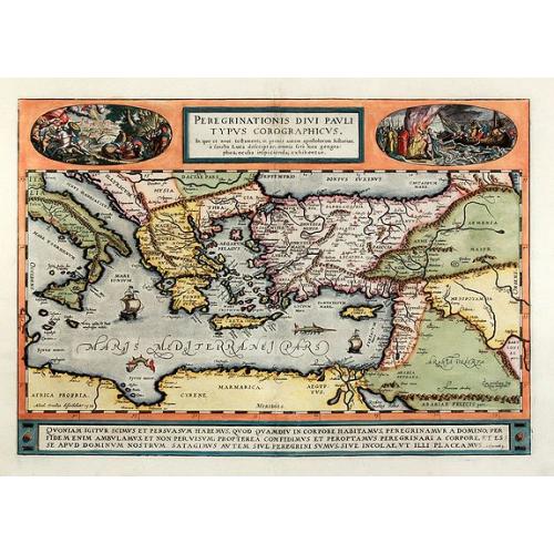 Old map image download for Peregrinationis divi Pauli typus corographicus