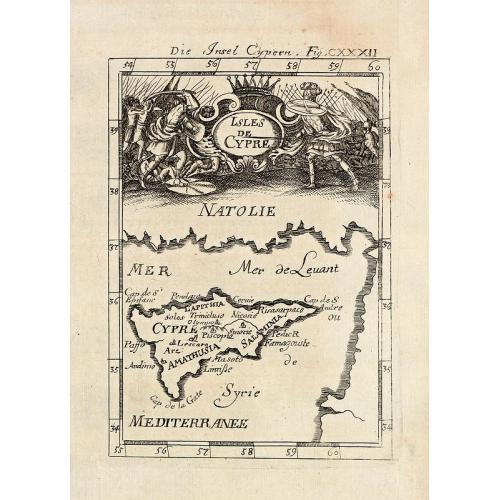 Old map image download for Die Insel Cypern / Isles de Cypre