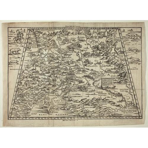 Old map image download for Descriptione de la Moscovia per Giacomo Gastaldo piamo[n]tese, Cosmographo in Venetia MDL.
