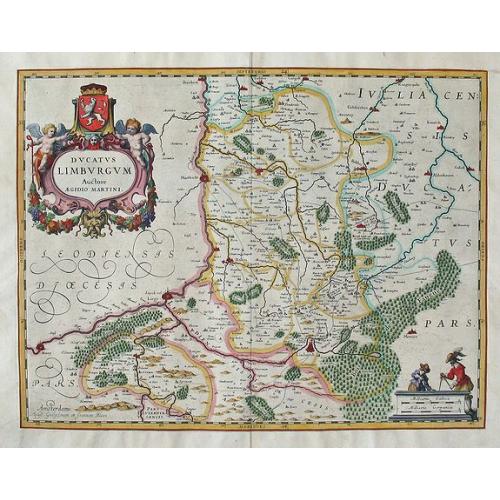 Old map image download for Ducatus Limburgum Auctore Aegido Martini. Amsterdami Apud Guiljelmum et Joannem Blaeu.