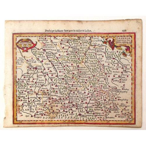 Old map image download for Saxoniae Superioris, Lusatiae Misniaeque Des