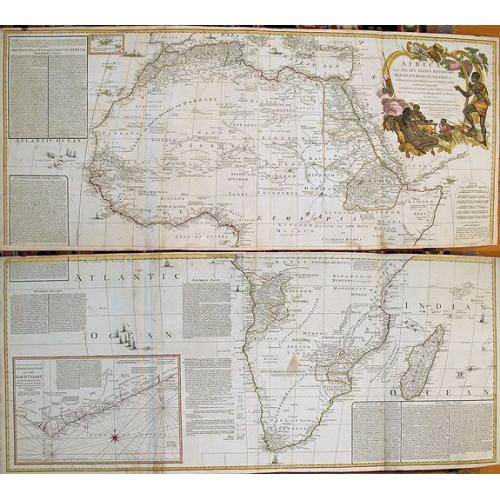 Old map image download for AFRICA, WITH ALL ITS STATES, KINGDOMS, REPUBLICS, REGIONS, ISLANDS &c. IMPROVED and ENLARGED from D\'ANVILLE\'s MAP: to which have been Added A PARTICULAR CHART OF THE GOLD COAST, wherein are D