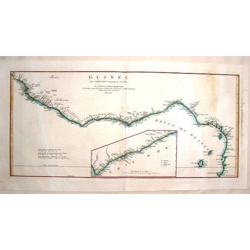 Old map image download for Guinee Entre Serre-Lione et le Passage de la Ligne.
