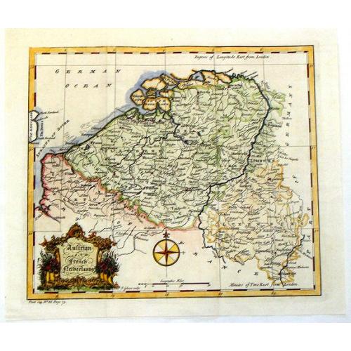 Old map image download for Austrian and French Netherlands.