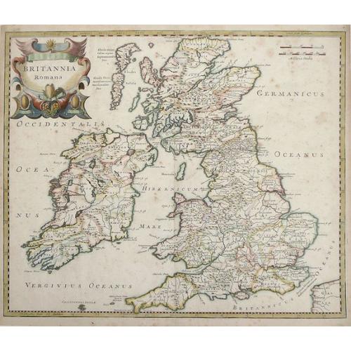 Old map image download for Britannia Romana.