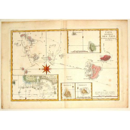 Old map image download for Carte des Isles des Amis.