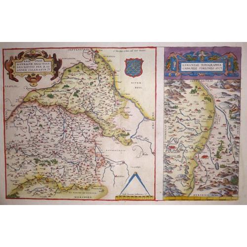 Old map image download for Regionis Biturigum Exactiss: Descriptio Per D. Ioannem Calamaeum [with] Limaniae Topographia Gabriele Symeoneo Auct.