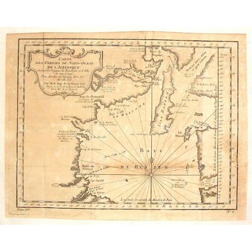 Old map image download for carte des Parties du Nord-Puest de L'Amerique