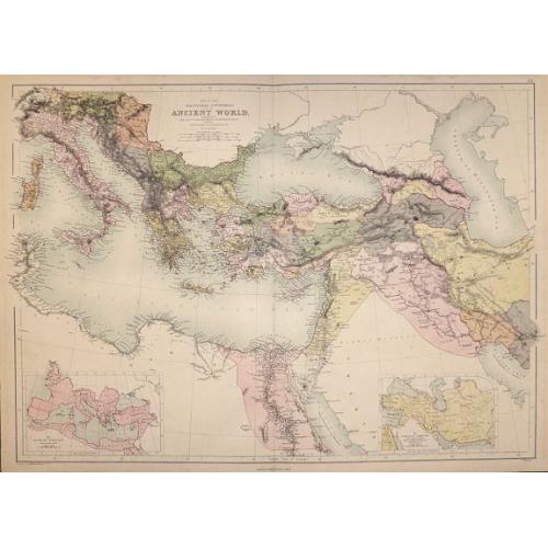 Old map image download for Map of the Principal Countries of the Ancient World extending from the Alps to the Southern Frontier of Egypt and from Carthage to Persepolis. 