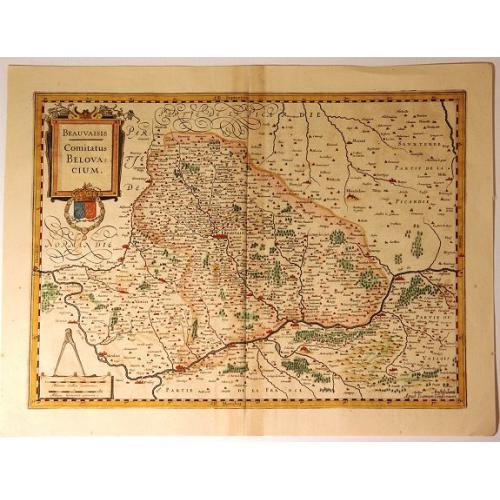 Old map image download for Beauvaisis, Comitatus Belovacium