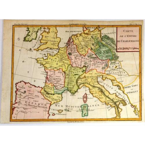 Old map image download for Carte de l'Empire de Charlemagne.