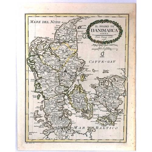 Old map image download for Il Regno Di Danimarca.