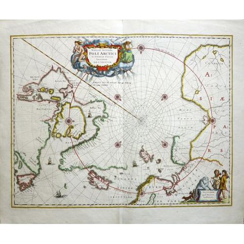 Old map image download for Nova et Accurata Poli Arctici et terrarum Circum Iaccentium Descriptio.