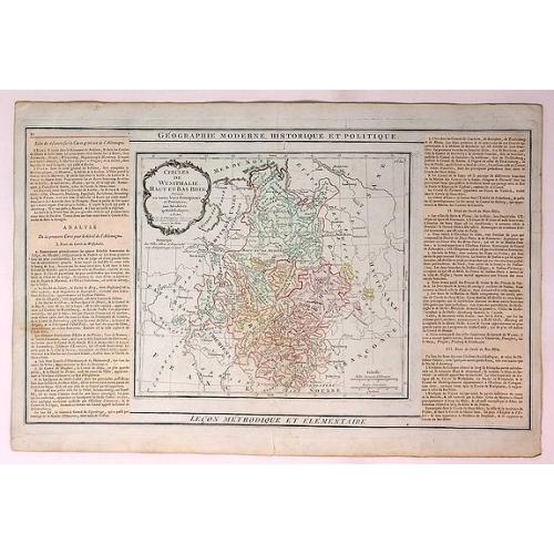Old map image download for Cercles de Westphalie Haut et Bas Rhin Divises en Toutes Leurs Principautes et Provinces...