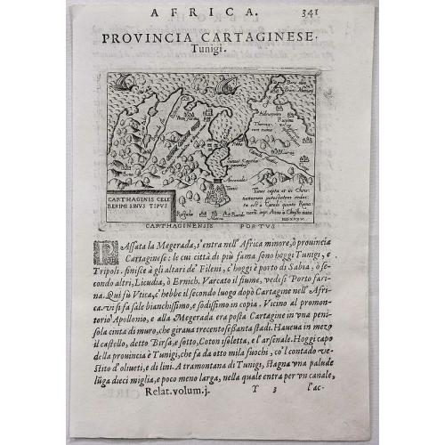 Old map image download for Provincia Cartaginese. Tunigi.