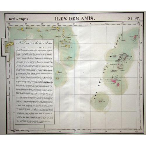 Old map image download for Iles des Amis. Océanique N°47