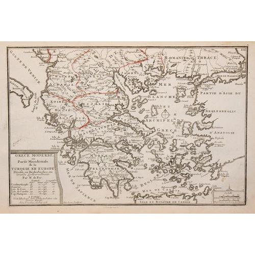 Old map image download for Grece Moderne ou Partie Meridionale de la Turquie en Europe.