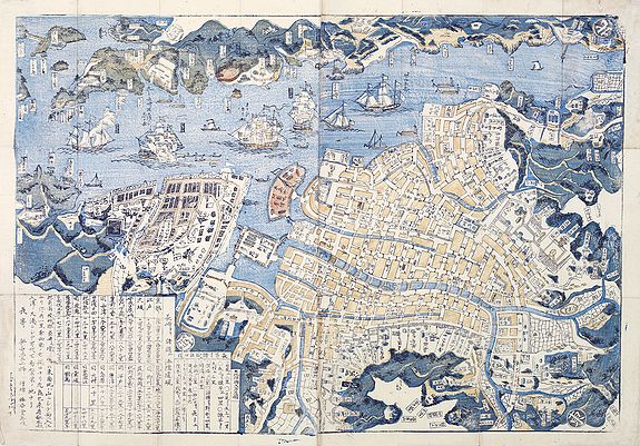 1196/501:Deshima Shinkö Nagasaki-no-zu.