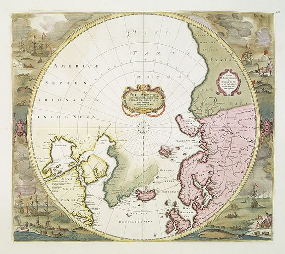 1886/250:Spices Poli Arctici, et circumiacentium terrarum descriptio novissima. . .