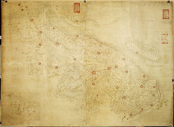 Map of Yangzi River across Shanghai used by Ever-Victorious Army