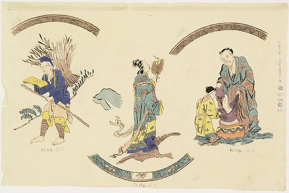 29211/820:Japonisme Designs for porcelain plate with Chinese design.