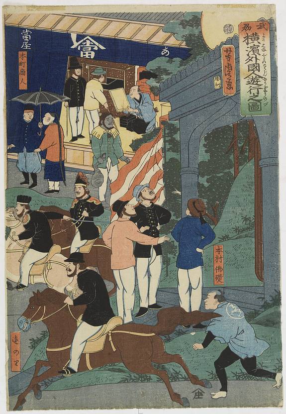 29308/510:YokohamaPrints Traders in Yokohama.