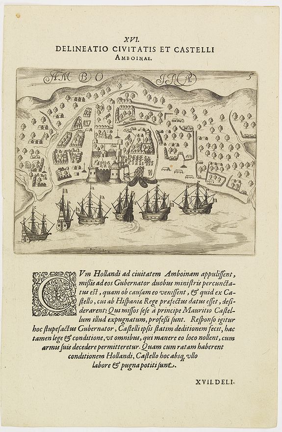 29765/250:Spices Delineatio Civitatis et Castelli Amboinae.