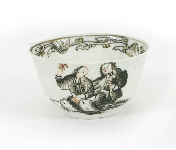 31533/405:ChinaExport Chinese export porcelain grisaille decorated porcelain cup.