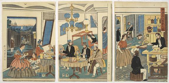 31538/510:YokohamaPrints Yokohama ijin yashiki no zu. (A foreign residence in Yokohama.