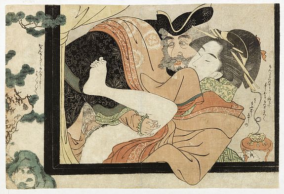 32186/510:YokohamaPrints Dutchman and a Maruyama prostitute.