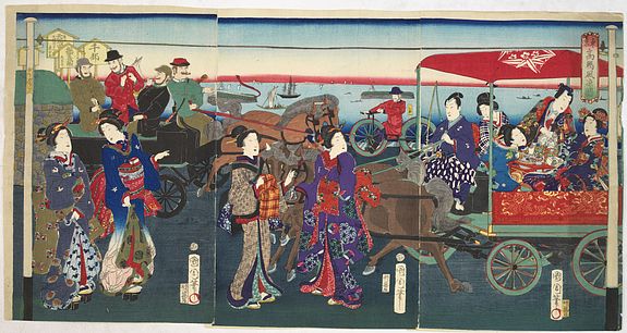 33098/510:YokohamaPrints Tōkyō Takanawa fūryō no zu' 東京高輪風凉図 (A View of Takanawa in Tokyo)