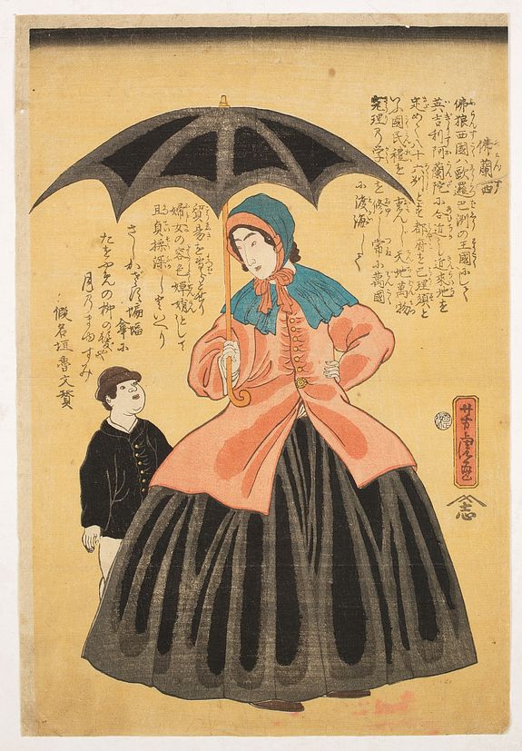 34178/510:YokohamaPrints French mother and child.