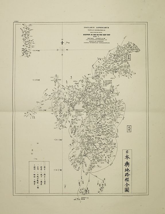 34439/503:Siebold Insularum Japonicarum tabulae geographicae secundum opus NIPPON JO TSI RO TEI SEN TSU Tab. I Kiusui Insularum. . .