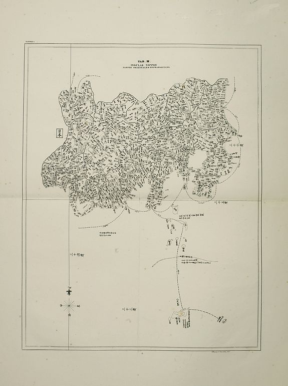 34441/503:Siebold Tab III. Insulae Nippon partem orientalem repraesentans.