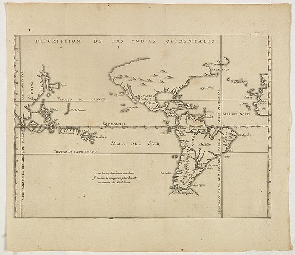Antonio de Herrera y Tordesillas old map
