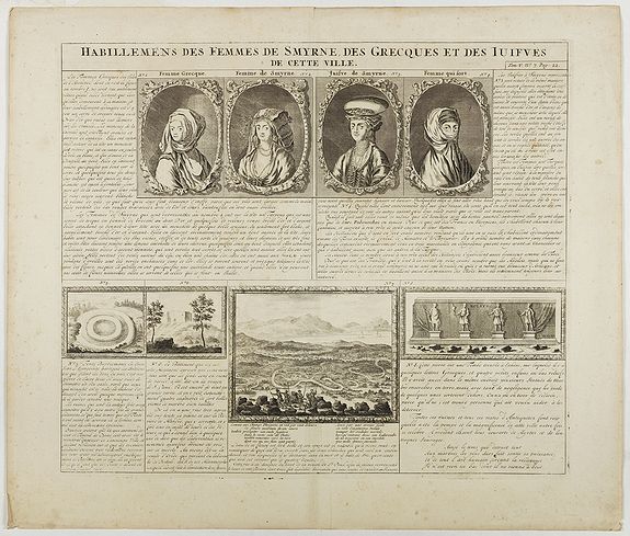 CHATELAIN, H.&nbsp;-&nbsp;Habillement des femmes de Smyrnes, des Grecques et des Juifs de cette ville.