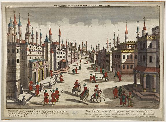 PROBST, G.B.&nbsp;-&nbsp;Prospectus septem turrium in urbe Constantinopolitana / Vüe des sept Tours ou Prisons d'etat à Constantinople. . .
