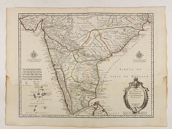 DE L'ISLE,G.&nbsp;-&nbsp;Carte des Cotes de Malabar et de Coromandel..