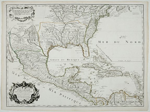 DE LISLE, G.&nbsp;-&nbsp;Carte du Mexique et de la Floride.