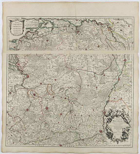 DELISLE, G.&nbsp;-&nbsp;Carte du Brabant.